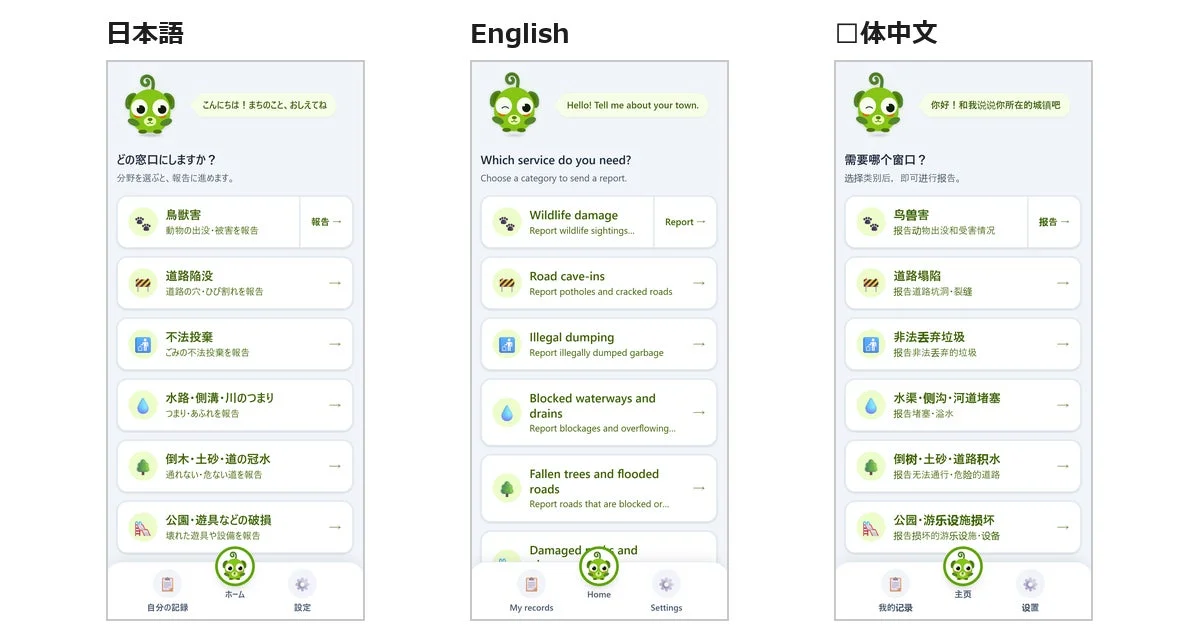 多言語対応と報告分野