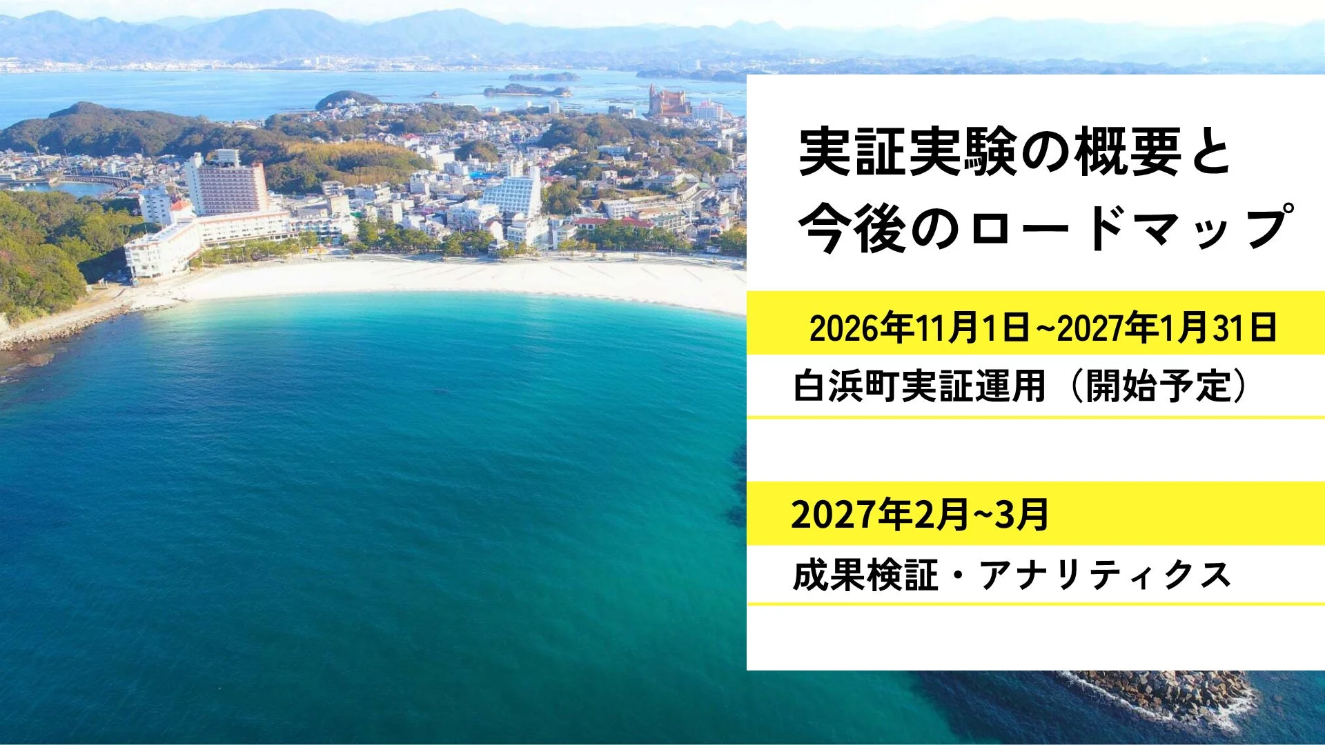 実証実験の概要と今後のロードマップ