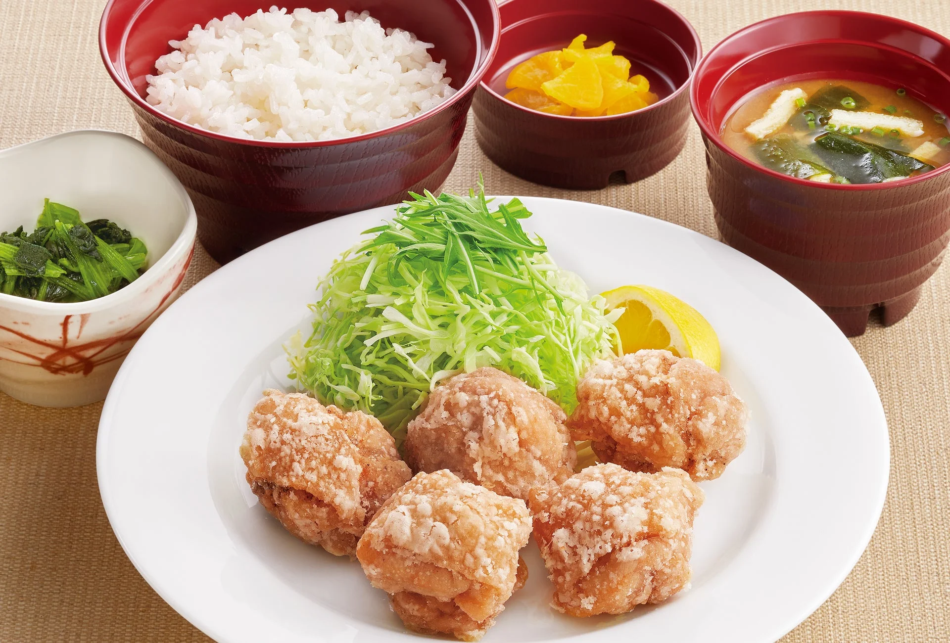 ジョイフル塩唐揚げ定食
