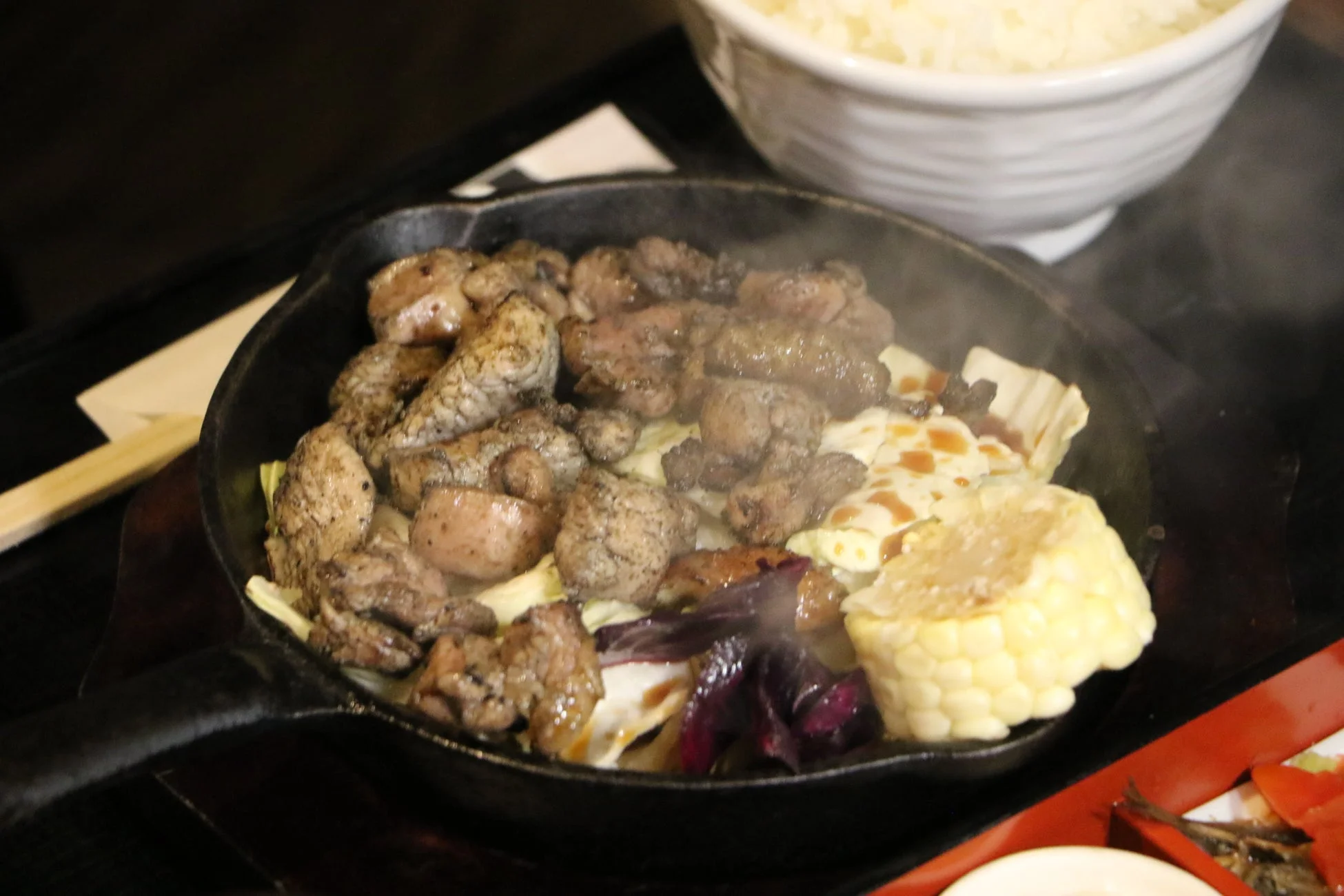 近江黒鶏 炭焼き定食
