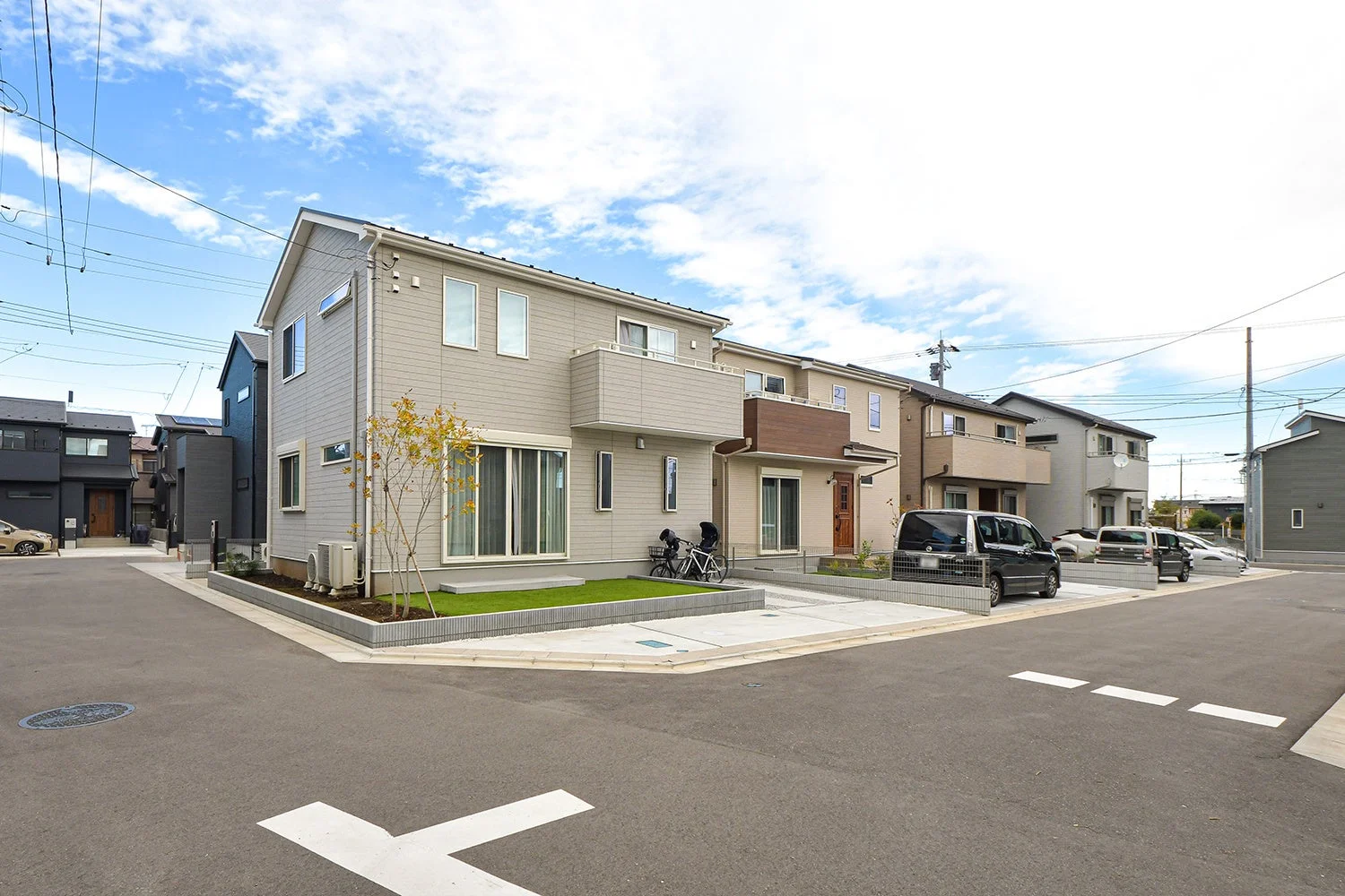 新しい住宅街の風景