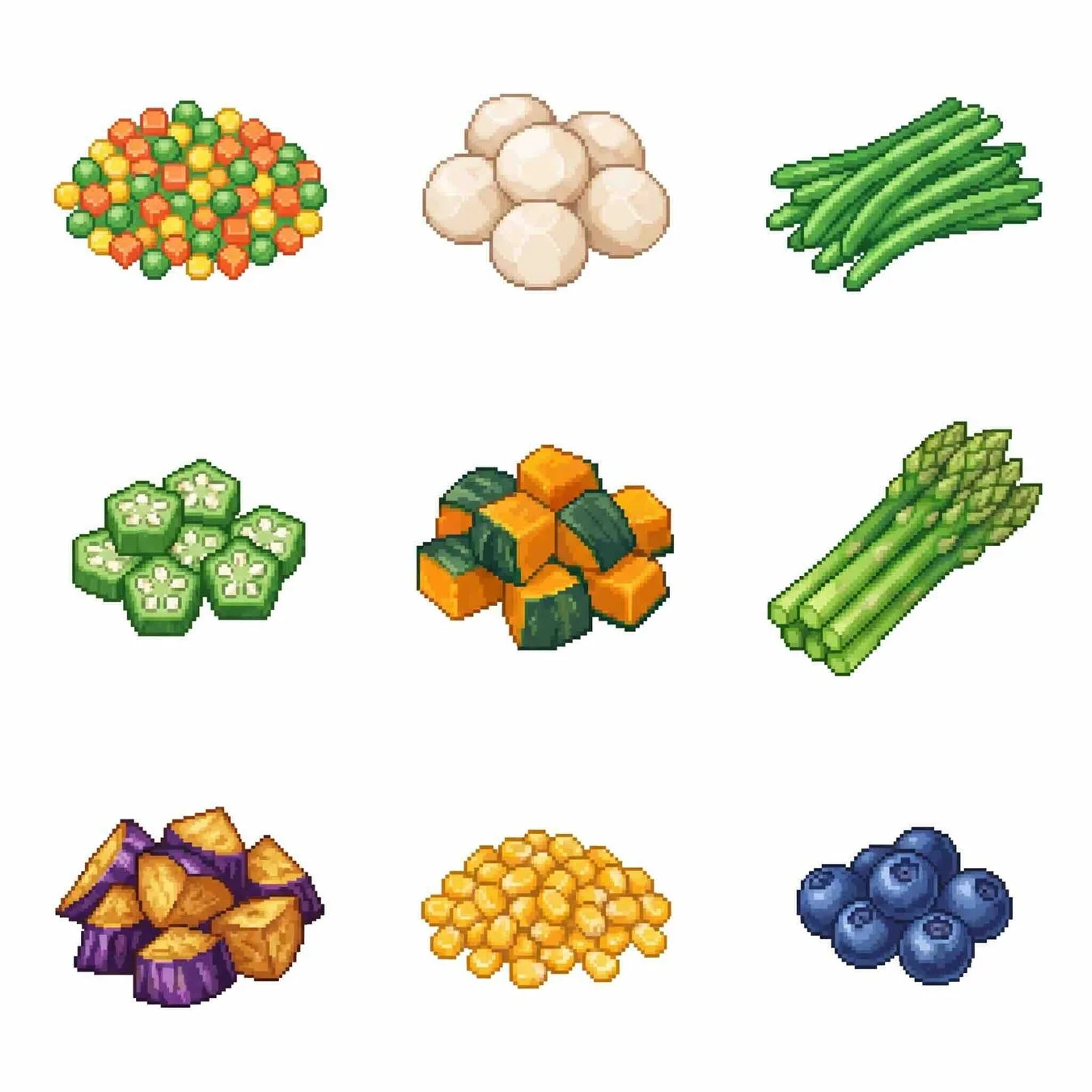 野菜のピクセルアート